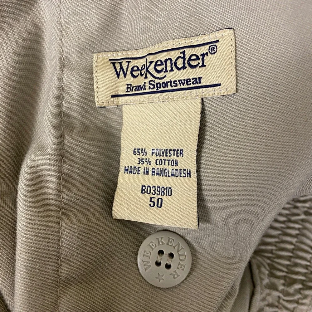 Weekender Brand Sportswear Cargo Shorts‎ Men's Size 50 Beige Tan Vintage Y2K *
